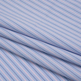 Cotton Shirting - Baby Blue, Light Pink and Navy Stripes - Deadstock