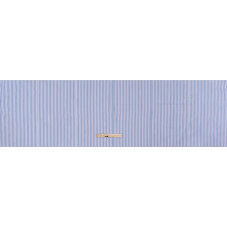 Cotton Shirting - Baby Blue, Light Pink and Navy Stripes - Deadstock