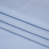 Cotton Herringbone Twill - Blue and White Stripes - Deadstock