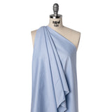 Cotton Herringbone Twill - Blue and White Stripes - Deadstock