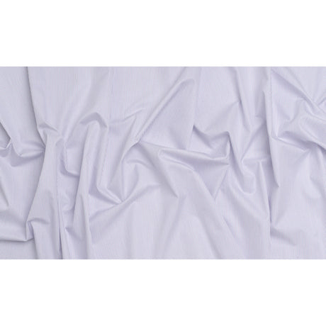 Cotton Twill Shirting - White, Blue and Purple Pinstripes - Deadstock