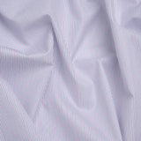 Cotton Twill Shirting - White, Blue and Purple Pinstripes - Deadstock