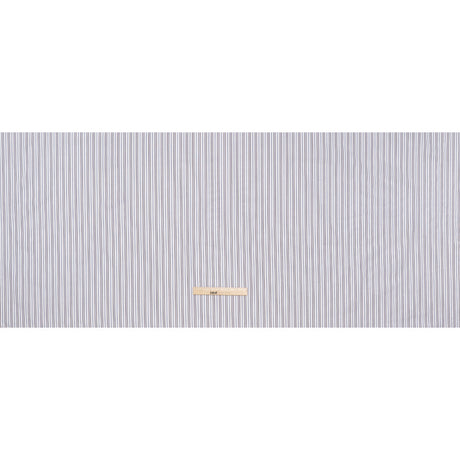 Cotton Shirting - Blue, Brown and White Ticking Stripes - Deadstock