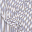 Cotton Shirting - Blue, Brown and White Ticking Stripes - Deadstock