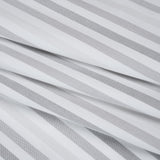 Cotton Oxford Shirting - White and Shades of Gray Stripes - Deadstock