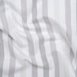 Cotton Oxford Shirting - White and Shades of Gray Stripes - Deadstock