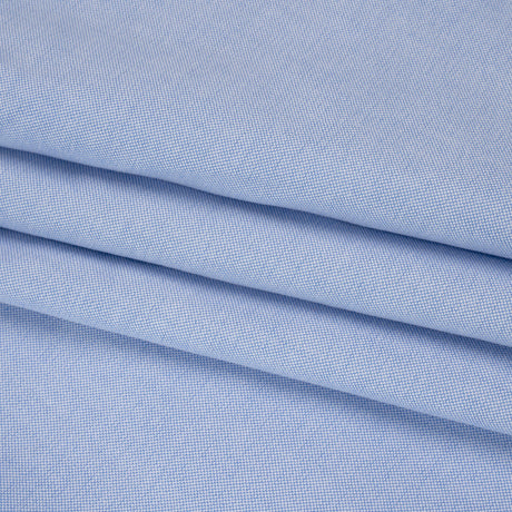 Cotton Oxford Shirting - Light Blue and White - Deadstock