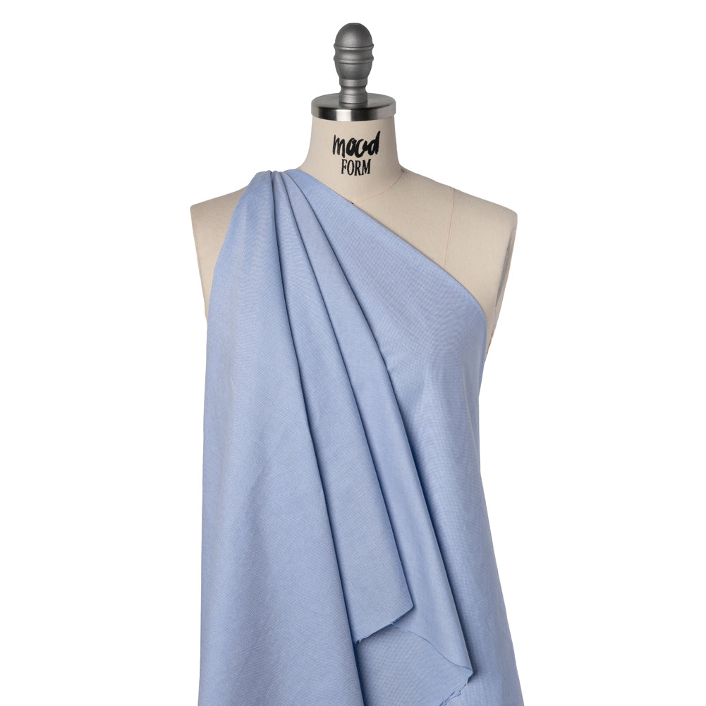 Cotton Oxford Shirting - Light Blue and White - Deadstock