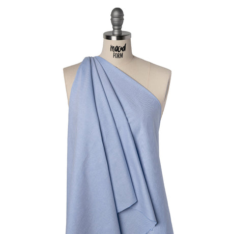 Cotton Oxford Shirting - Light Blue and White - Deadstock