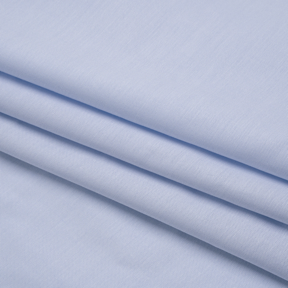 Cotton Oxford Shirting - Pale Blue and White - Designer Deadstock