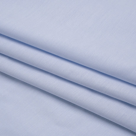 Cotton Oxford Shirting - Pale Blue and White - Designer Deadstock