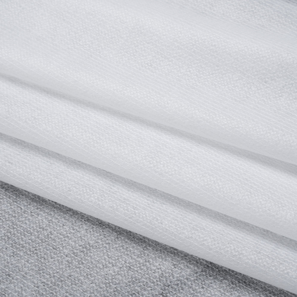 Non-Woven Fusible Interlining with Reinforced Threading - White - Deadstock