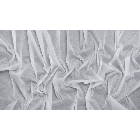 Non-Woven Fusible Interlining with Reinforced Threading - White - Deadstock