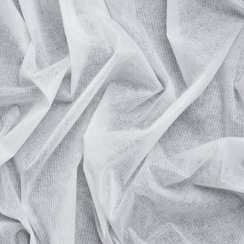 Non-Woven Fusible Interlining with Reinforced Threading - White - Deadstock