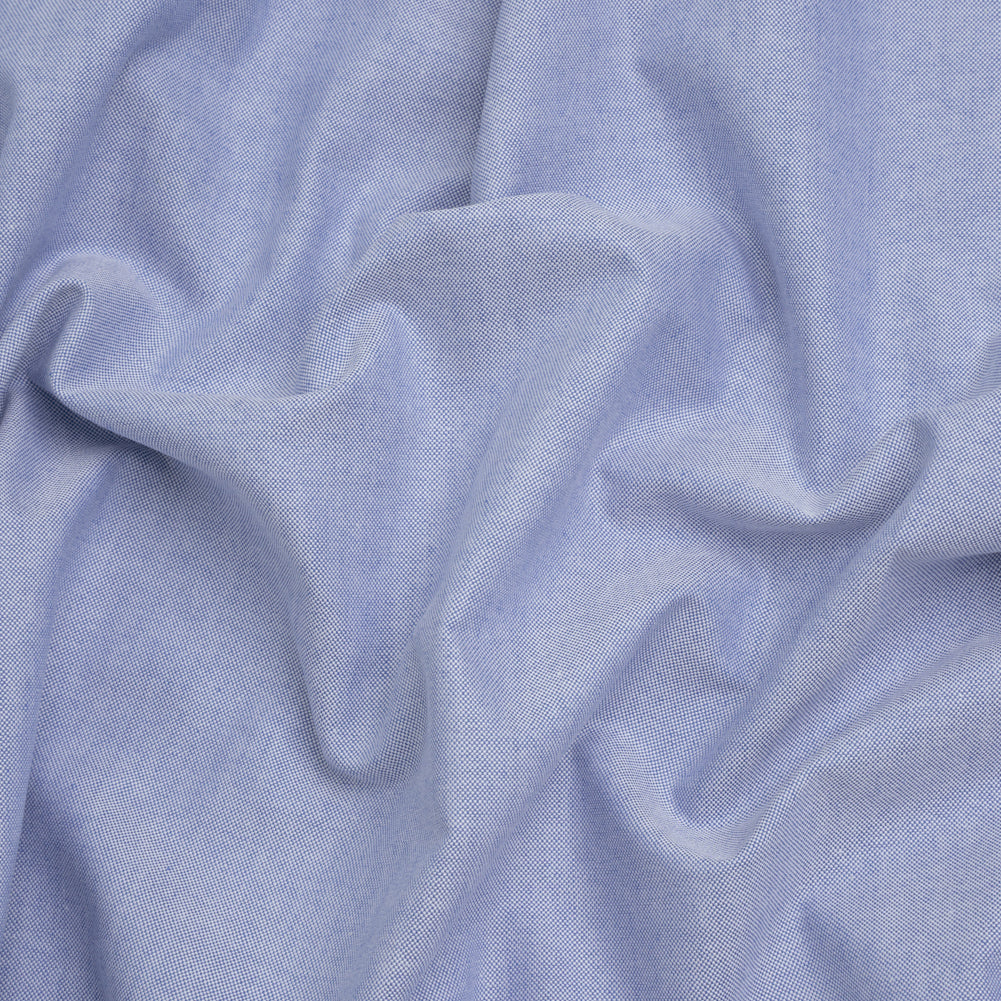 Cotton Oxford Shirting - Marina Blue - Deadstock