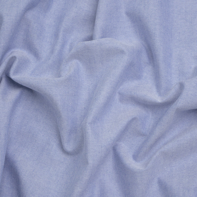 Cotton Oxford Shirting - Marina Blue - Deadstock