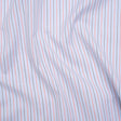 Cotton Twill Shirting - Light Blue, Red and Black Stripes - Deadstock
