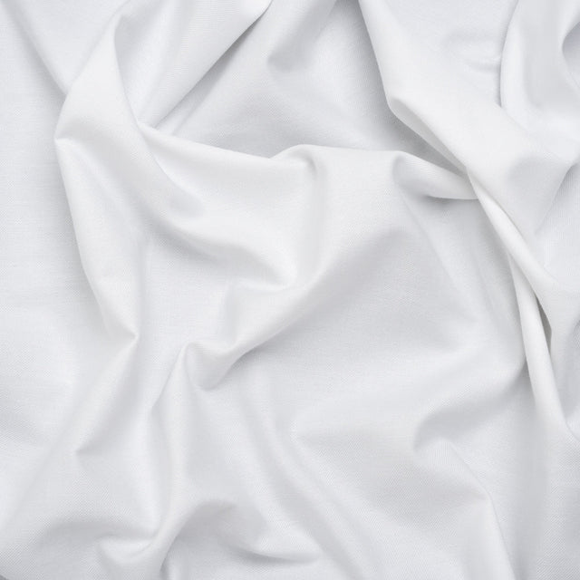 Cotton Oxford Shirting - Snow White - Deadstock