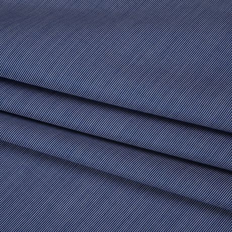 Cotton Shirting - Cobalt Blue and White - Deadstock