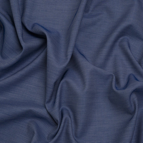 Cotton Shirting - Cobalt Blue and White - Deadstock