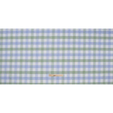 Cotton Oxford Shirting - Light Blue, Sage Green and White Big Tattersall Checks - Deadstock