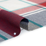 Brushed Cotton Shirting - Red, Blue and Sea Green Plaid - Deadstock