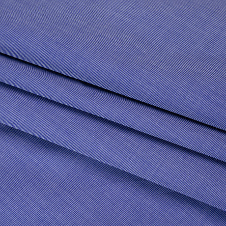 Cotton Shirting - Bright Blue and White - Deadstock