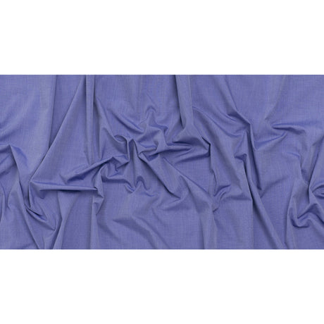 Cotton Shirting - Bright Blue and White - Deadstock
