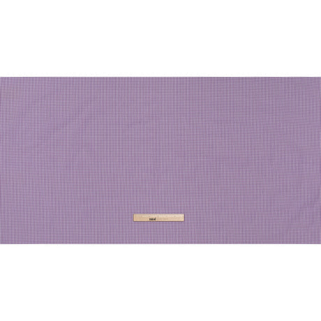 Cotton Gingham Shirting - Purple and White Checks - Designer Deadstock
