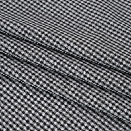 Cotton Shirting - Black and White Checks - Deadstock