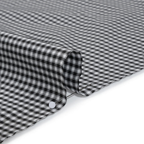 Cotton Shirting - Black and White Checks - Deadstock