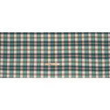 Brushed Cotton Shirting - Aqua Blue, Tan and Red Plaid - Deadstock