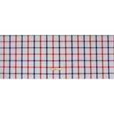 Cotton Shirting - Red, Blue and White Checked Plaid - Deadstock