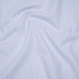 Cotton Oxford Shirting - Baby Blue and White Stripes - Deadstock