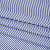 Cotton Poplin Shirting - Blue and White Candy Stripes - Designer Deadstock