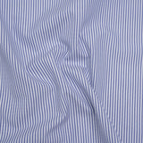 Cotton Poplin Shirting - Blue and White Candy Stripes - Designer Deadstock