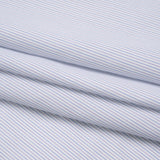 Cotton Dobby Shirting - Blue, Purple and White Pinstripes - Deadstock
