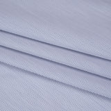 Cotton Shirting - Blue and White Pinstripes - Designer Deadstock