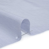 Cotton Shirting - Blue and White Pinstripes - Designer Deadstock