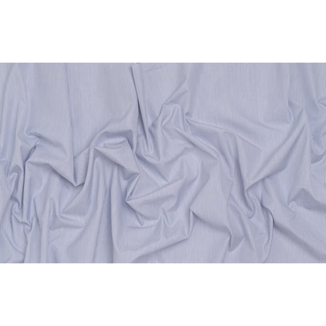 Cotton Shirting - Blue and White Pinstripes - Designer Deadstock
