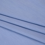 Stretch Cotton Shirting - Bold Blue and White Micro Stripes - Designer Deadstock