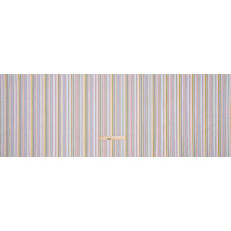 Cotton Twill Shirting - Rainbow Barcode Stripes - Deadstock
