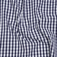 Cotton Shirting - Navy Blue and White Checks - Deadstock