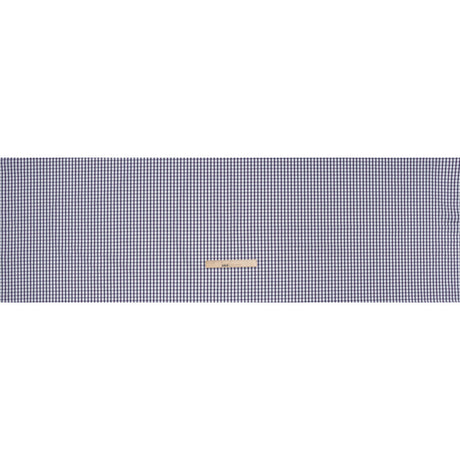 Cotton Twill Shirting - Navy Blue, Purple and White Tattersall Check - Designer Deadstock