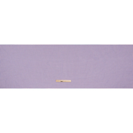 Cotton Shirting - Blue and Pink Tattersall Checks - Designer Deadstock