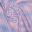 Cotton Shirting - Blue and Pink Tattersall Checks - Designer Deadstock