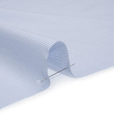 Cotton Shirting - Light Blue and White Micro Checks - Designer Deadstock