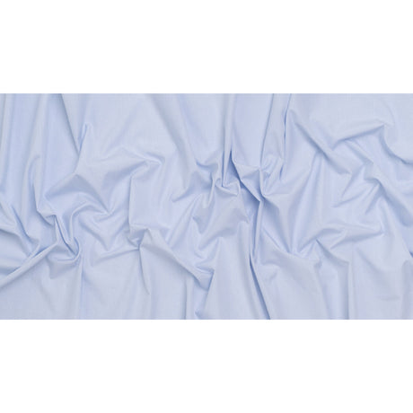 Cotton Shirting - Light Blue and White Micro Checks - Designer Deadstock