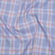 Soft Cotton Twill Shirting - Blue, Red and White Plaid - Deadstock
