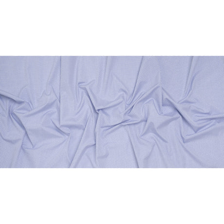 Cotton Shirting - Country Blue and White Checks - Deadstock
